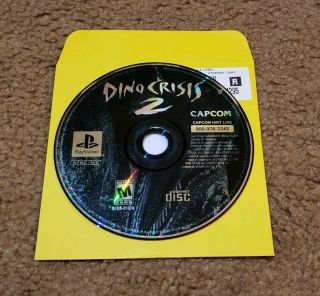 Dino Crisis 2 (sony Playstation 1,  2000) Ps1 Disc Only Black Label Game Rare