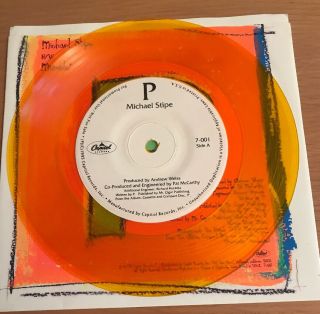P Michael Stipe 7” Single Yellow Rare Johnny Depp Butthole Surfers Promo 3