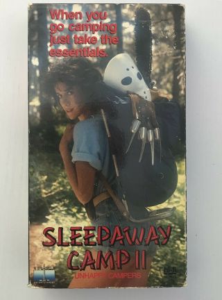 Sleepaway Camp Ii: Unhappy Campers Vhs Nelson Slipcase Slasher 1988 Part 2 Rare