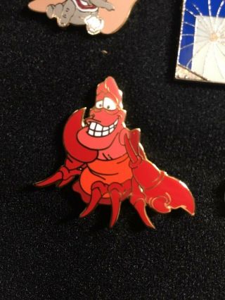 Walt Disney World The Little Mermaid Sebastian Lobster Red Hat Pin Lapel Rare