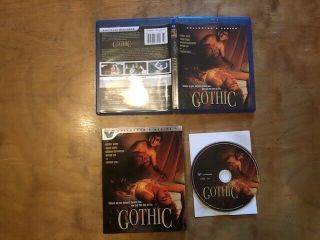 Gothic Blu Ray Vestron Video Rare Slipcover Collector 
