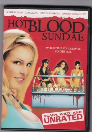 Hot Blood Sundae Dvd Unrated Slasher Grindhouse Cult Drive - In Comedy Oop Rare