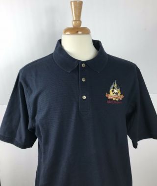 Vintage Rare Walt Disney World Golf Polo Shirt Men’s Large Navy Blue 3