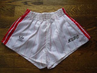 Manchester United 1984 Adidas Home Shorts Unworn 30 " Rare Vintage
