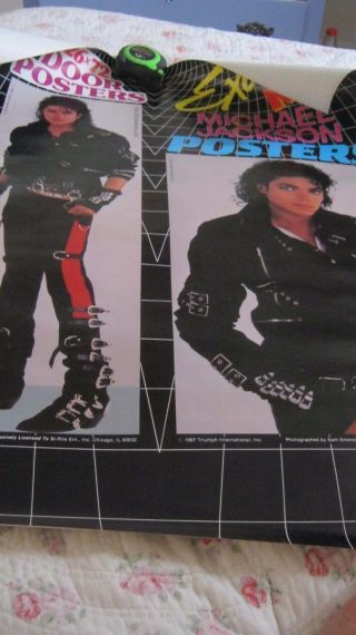 Michael Jackson Bad Lp Attire Exciting Promo 1987 Poster 23x29 " Rare