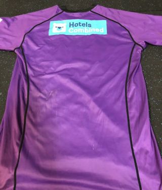 Rare Player Issue Hobart Hurricanes BBL07 Cricket Playing Shirt Size L 3