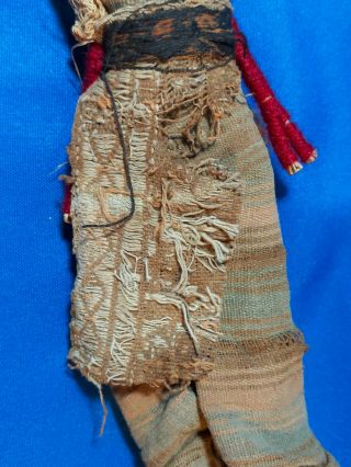 Rare Antique - VTG Corn Husk Doll Handmade Folk Art Native American Indian Cloth 3