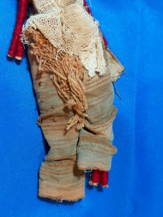 Rare Antique - VTG Corn Husk Doll Handmade Folk Art Native American Indian Cloth 5