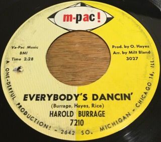 Rare Northern Soul 45 - Harold Burrage - Everybody 