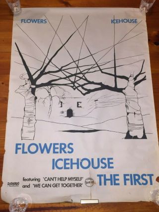 Flowers:icehouse Rare Australian In - Store Promo Poster - 1980 -