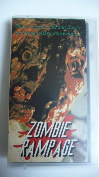 Zombie Rampage Vhs Rare Sheets Extreme Violence & Gore Sov Shot On Video Horror