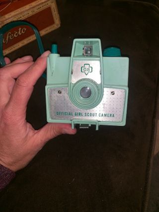 Girl Scouts Vintage Official 50s Green Camera Rare Hard To Find