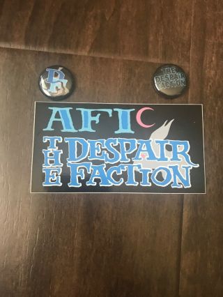 Afi Despair Faction Sticker And Buttons A Fire Inside Very Rare