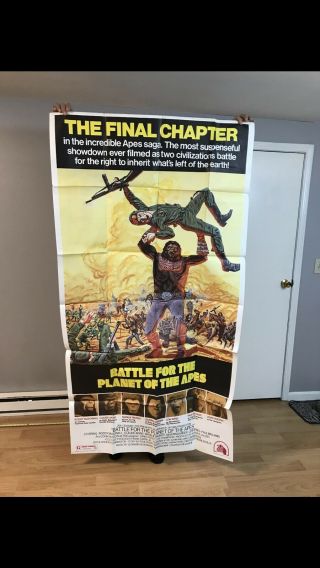 Rare Us 3 Sheet Movie Poster/battle For The Planet Of The Apes/1973 Pota