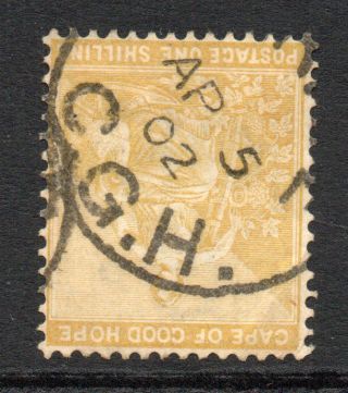 Cape Of Good Hope Rare 1/ - Stamp C1893 - 98 Sg67w (wmk Inverted)