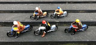 Extremely rare pre 1940s Group Of lead model Speedway Riders 5 In Total 2