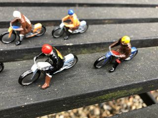 Extremely rare pre 1940s Group Of lead model Speedway Riders 5 In Total 8