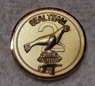 Authentic Us Navy Seal Team Two (2) Iraq Afghanistan Syria Rare Challenge Coin