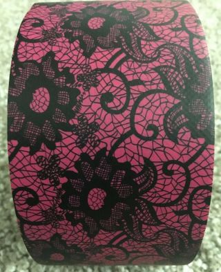 Rare,  Discontinued Rue 21 Duct Tape - Pink And Black Flowers/lace