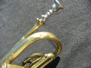 RARE OLD Bb FRENCH CORNET by MICHAUD NEUDIN around 1880 - PLAYABLE GOOD COND 8