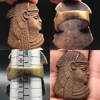 Ancient Unique Wonderful Stunning Rare Bronze Roman Queen Ring