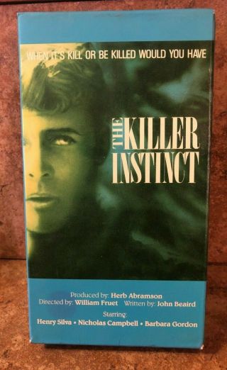 The Killer Instinct (vhs) Vec Video Mega Rare Canadian Cult Horror