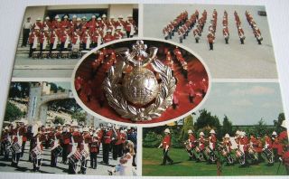 Royal Marine Light Infantry Cadet Marching Band Gosport Rare Anodised Cap Badge