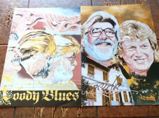 Moody Blues 13 Rare Newsletters Glossy Art Work Front And Back