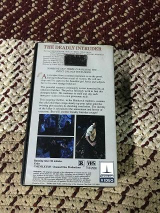 THE DEADLY INTRUDER HORROR SOV SLASHER RARE OOP VHS BIG BOX SLIP 3