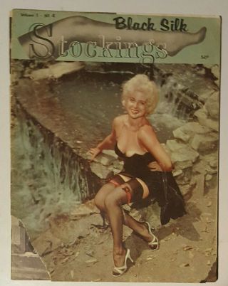 Rare Vintage Pin - Up Magazines 1958 Black Silk Stockings Vol.  1 6