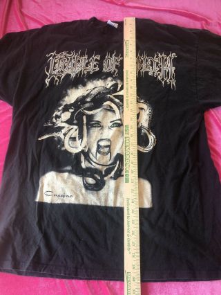 Cradle Of Filth,  Sedusa,  of ravens & Angels Vintage Tour Shirt Size XL Rare 4