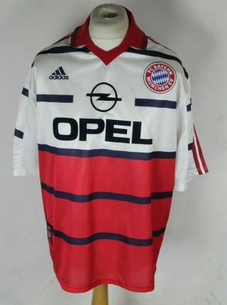 Vintage Bayern Munich Away Football Shirt 98 - 00 Adidas Mens Xl Rare