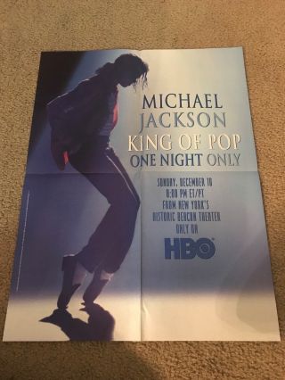 1995 Michael Jackson King Of Pop Promo Poster Hbo Cancelled Concert Rare