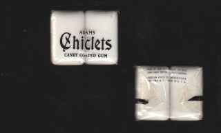 Rare Advertising Chewing Gum Pack With Wrapper - - Army Adams Chiclets 1943 Wwii