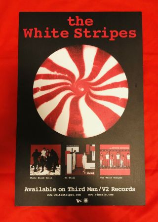 Very Rare White Stripes Meg & Jack White 2 Sided Promo Poster