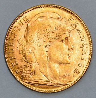 1912 France Gold 10 Francs - Rare