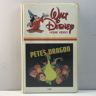 Pete ' s Dragon VHS Cassette Tape Walt Disney Home Video White Clamshell 10VS Rare 2