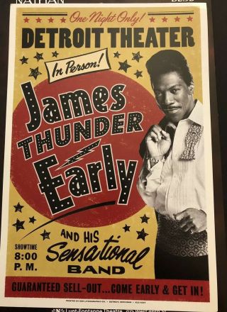 Rare Dream Girls James Thunder Early Eddie Murphy Window Card Broadway Poster