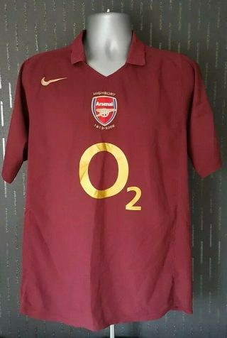Vintage Nike Arsenal Highbury Football Shirt Top Rare X Large