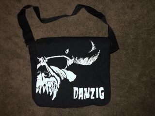 Glenn Danzig Skull Logo Messenger Bag Rare