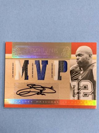 Emmitt Smith 2007 Playoff National Treasures Timeline Triple Patch Auto 3/5 Rare