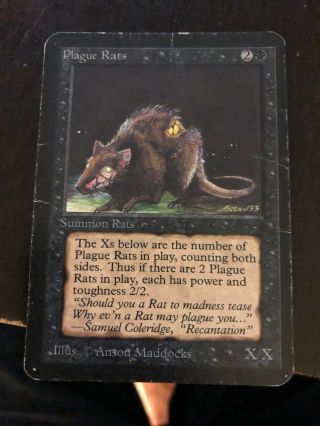 1993 Mtg Alpha Plague Rats 1 Vintage Magic
