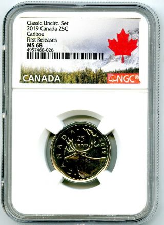 2019 Canada Classic 25 Cent Quarter Ngc Ms68 First Releases Rare