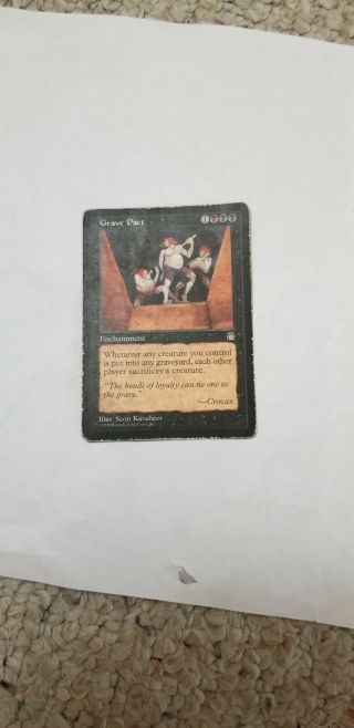 Magic: The Gathering Grave Pact (stronghold) Rare Card Mtg