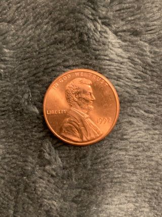 1992 Rare Close Am Lincoln Cent Penny Error Coin