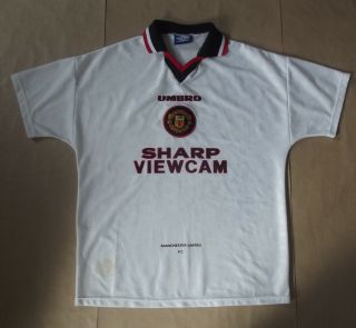 Manchester United 1996 1997 Away Shirt Rare Authentic Sharp Umbro (l)