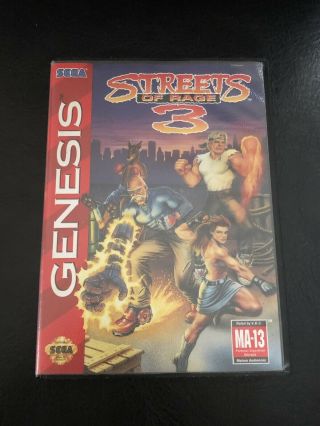 Streets Of Rage 3 (sega Genesis,  1994) Rare [no Manual]