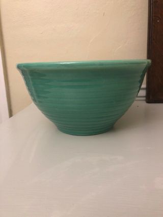 Vintage Bauer Green Ringware Ring Ware Mixing Bowl 12 Green Aqua Color Rare