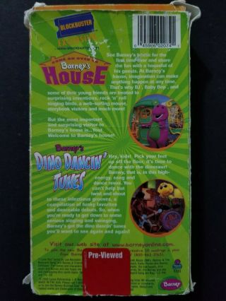 Movin ' & Groovin ' with Barney (VHS,  2000) Blockbuster Video/Kidmongous RARE HTF 2