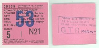 Rare Gtr 9/14/86 London England Ticket Stub Steve Howe Hackett Yes Asia Genesis